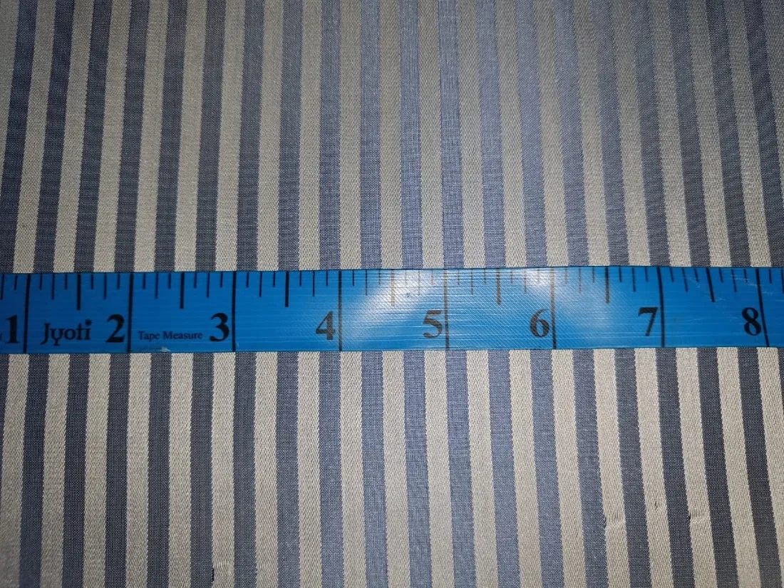 100% Silk Taffeta stripes 54" wide 3 mm TAFNEWS12 available in 5 colors [orange and yellow/ blue and yellow/ gold and beige/ rust / blue and black]