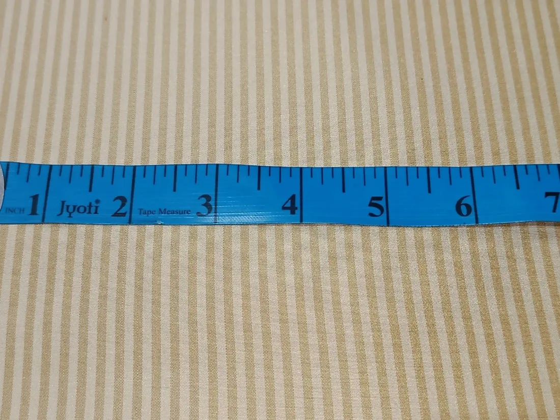 100% Silk Taffeta stripes 54" wide 3 mm TAFNEWS12 available in 5 colors [orange and yellow/ blue and yellow/ gold and beige/ rust / blue and black]