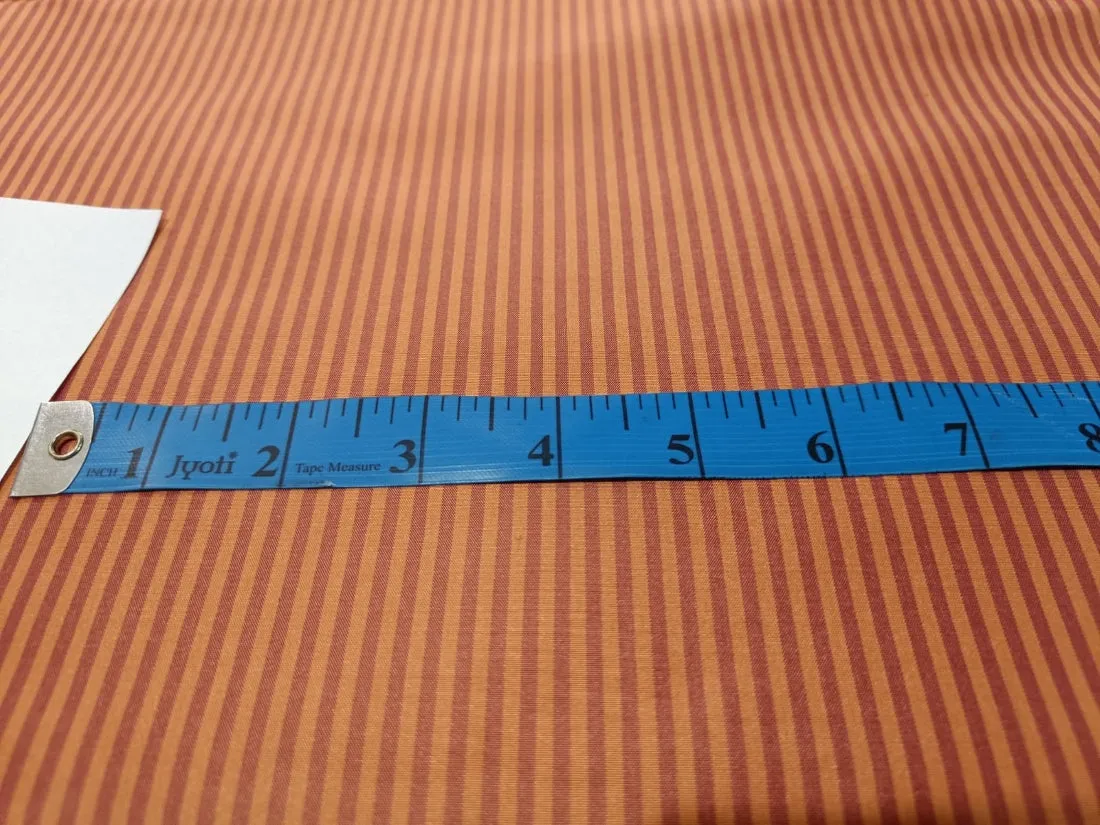 100% Silk Taffeta stripes 54" wide 3 mm TAFNEWS12 available in 5 colors [orange and yellow/ blue and yellow/ gold and beige/ rust / blue and black]