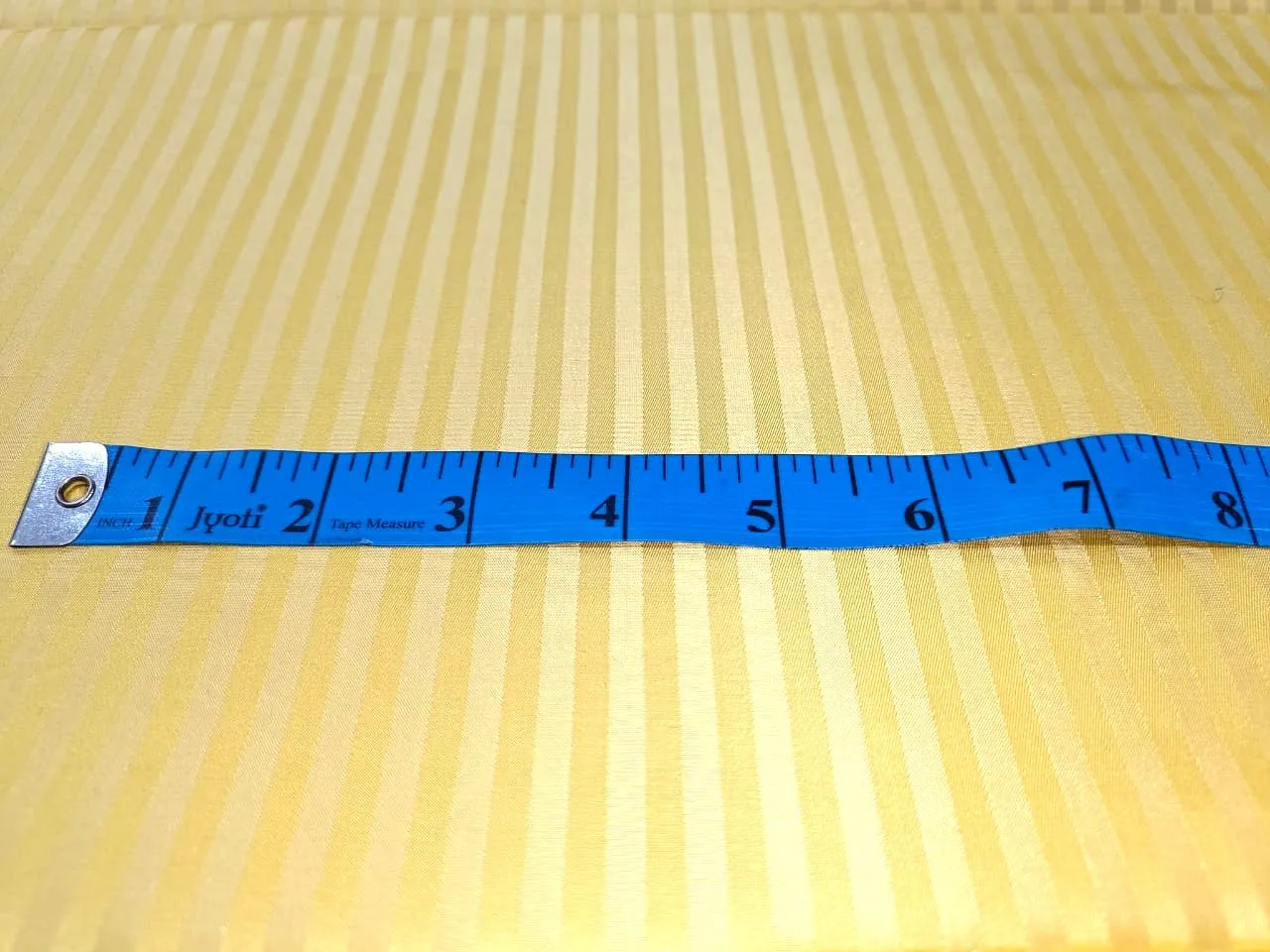 100% Silk Taffeta stripes 54" wide 3 mm TAFNEWS12 available in 5 colors [orange and yellow/ blue and yellow/ gold and beige/ rust / blue and black]