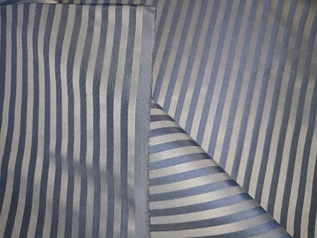 100% Silk Taffeta stripes 54" wide 3 mm TAFNEWS12 available in 5 colors [orange and yellow/ blue and yellow/ gold and beige/ rust / blue and black]