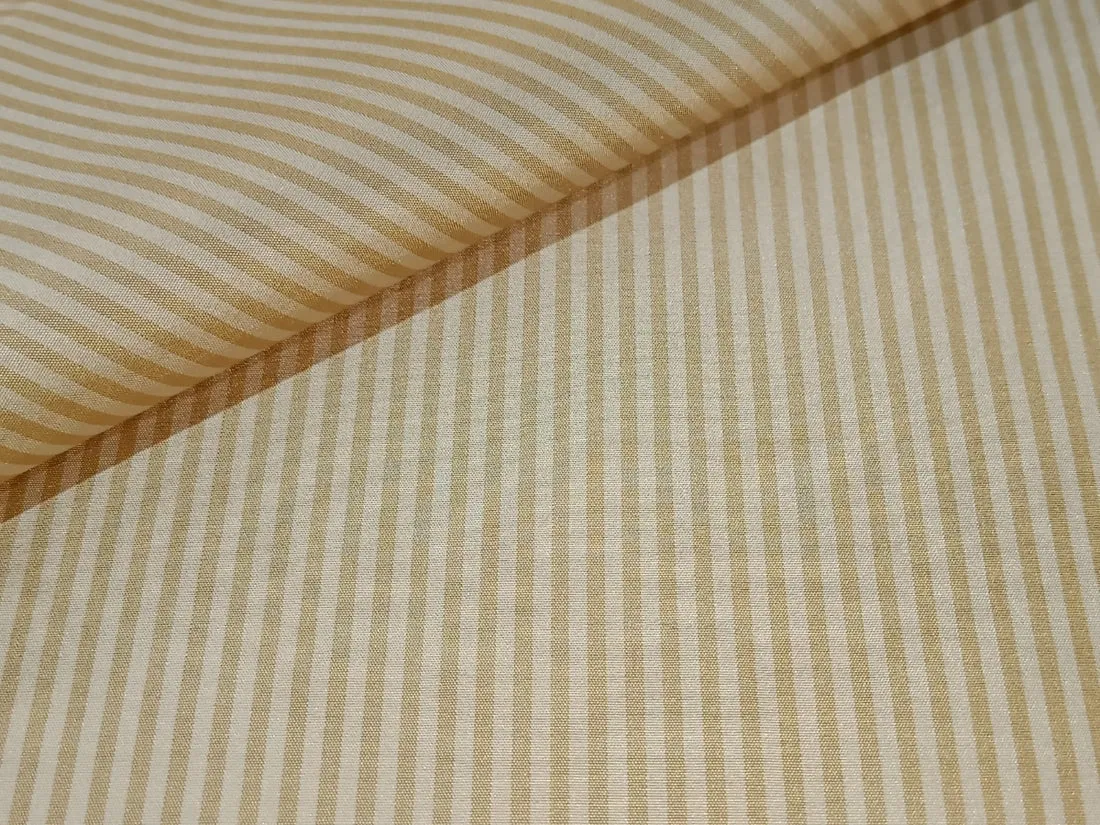 100% Silk Taffeta stripes 54" wide 3 mm TAFNEWS12 available in 5 colors [orange and yellow/ blue and yellow/ gold and beige/ rust / blue and black]