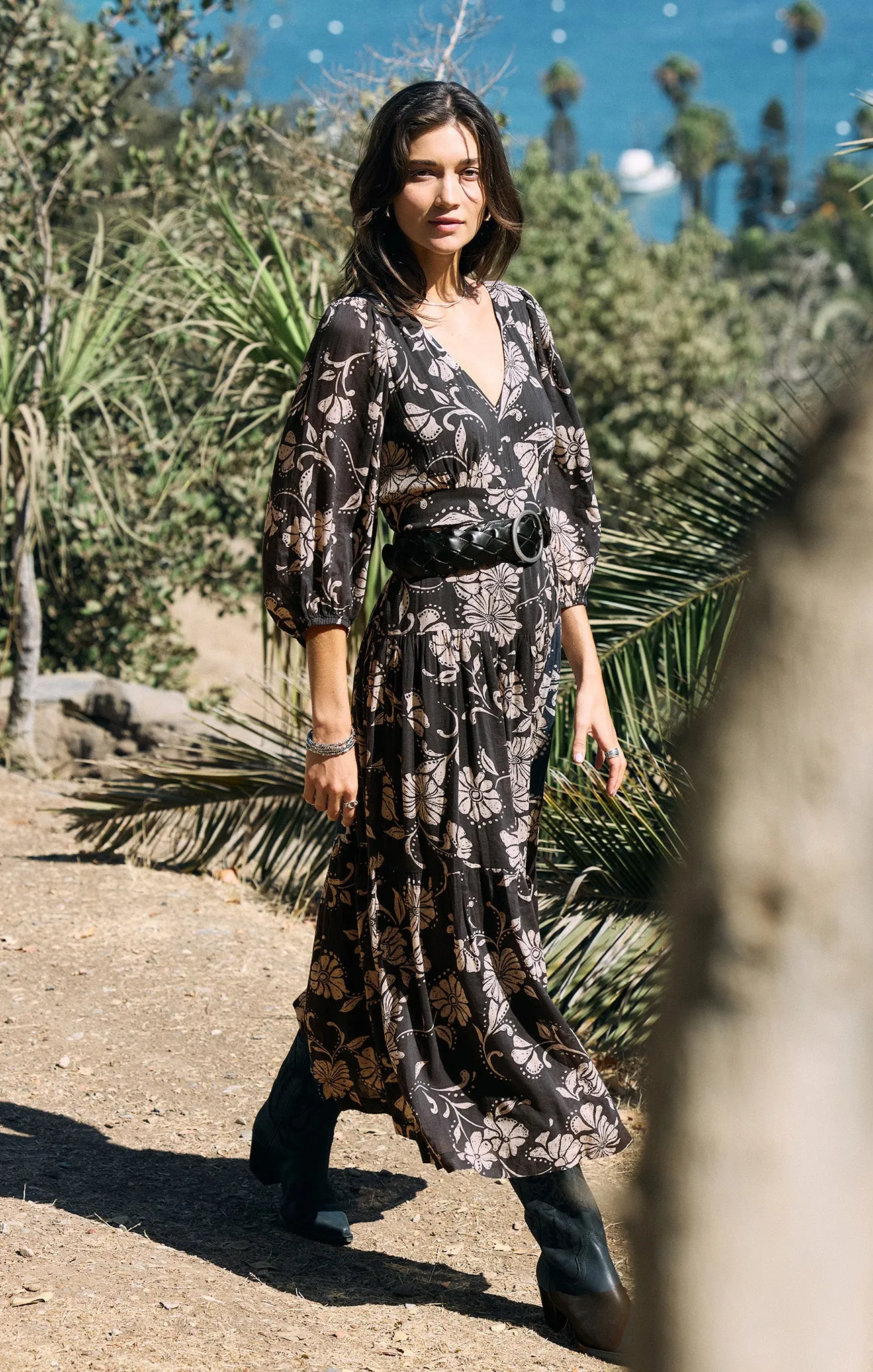 Adelina Ari Floral Midi Dress