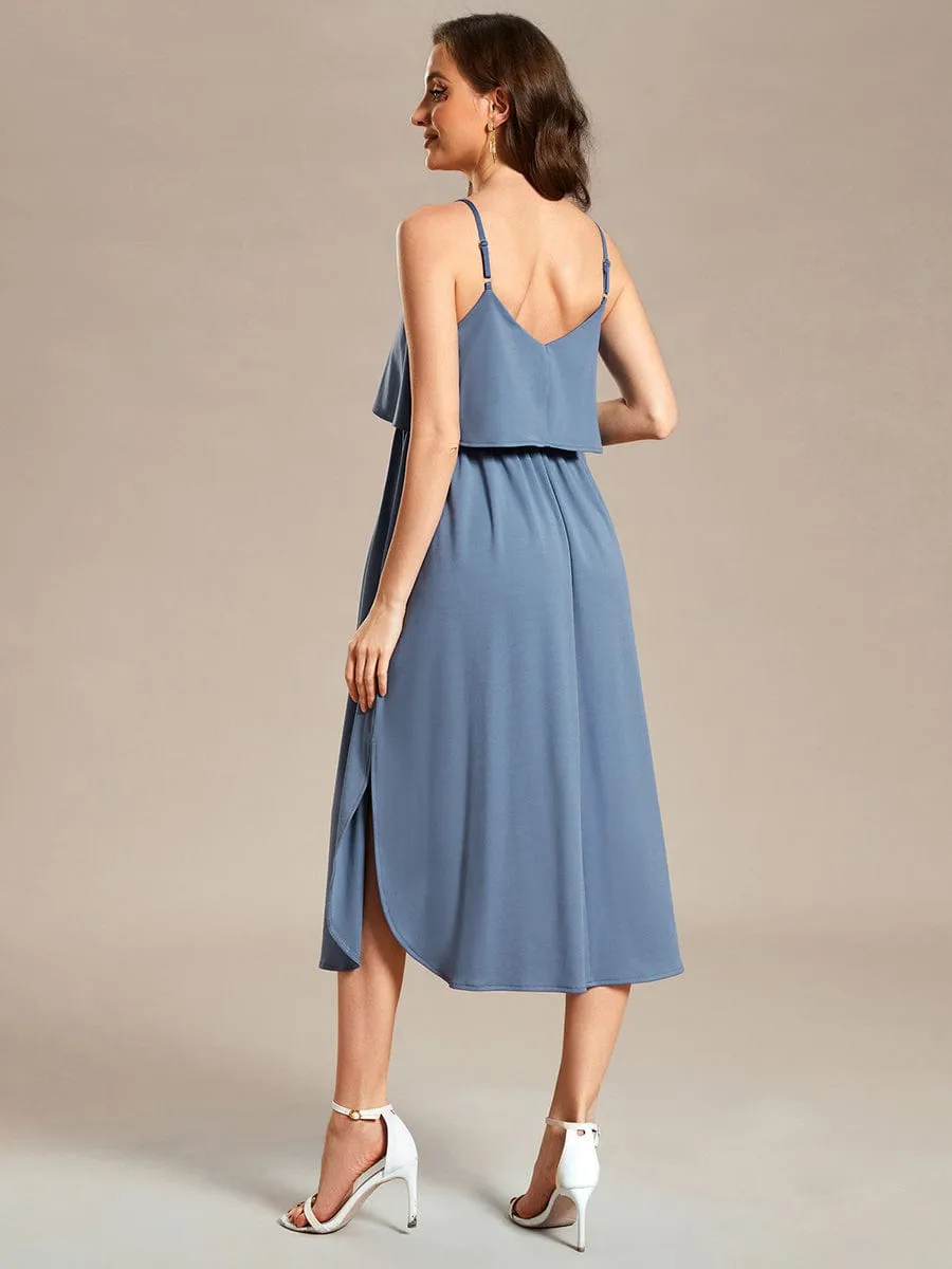 Adjustable Spaghetti Straps A-Line Maternity Dress(Final Sale)