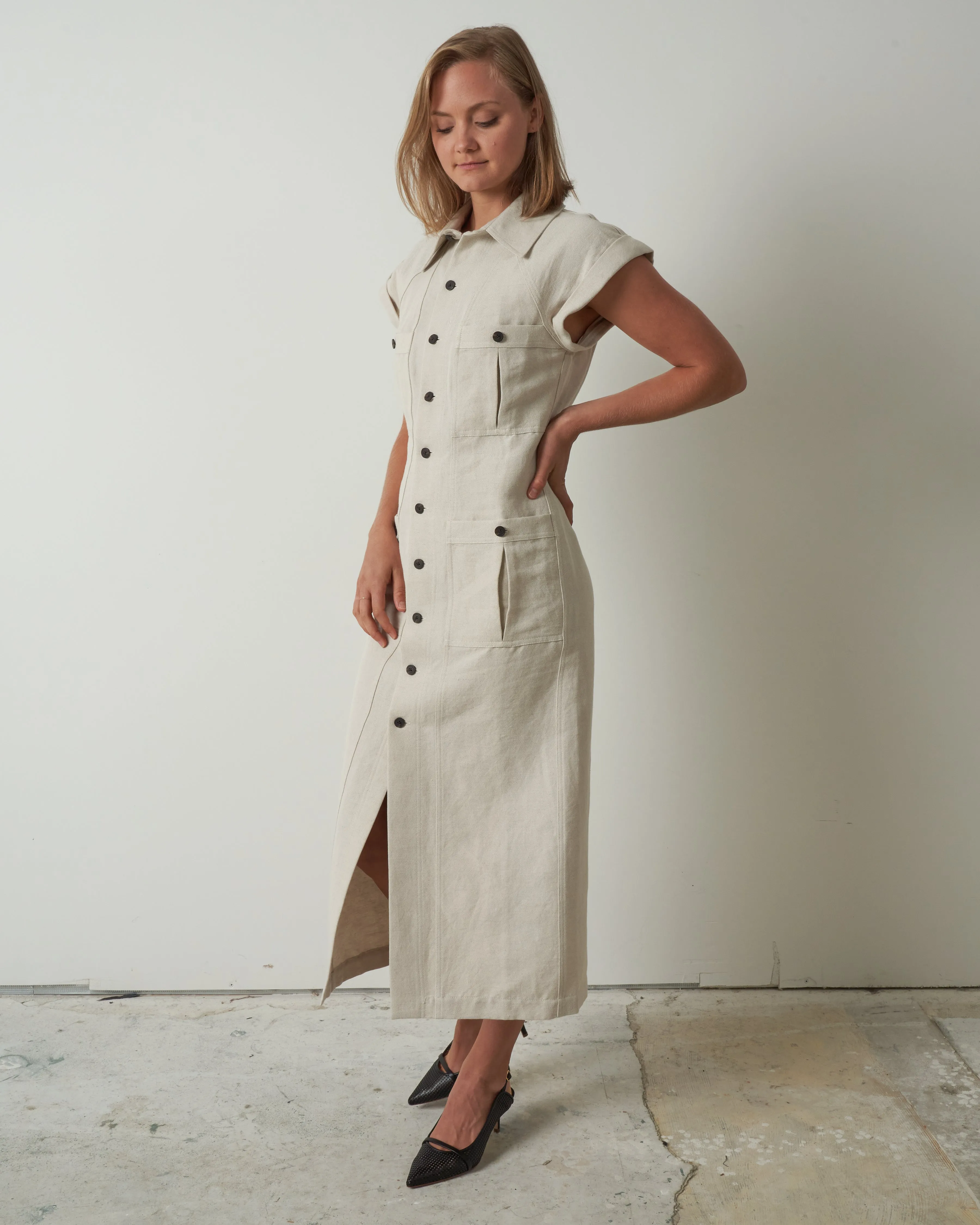 analia dress - stone