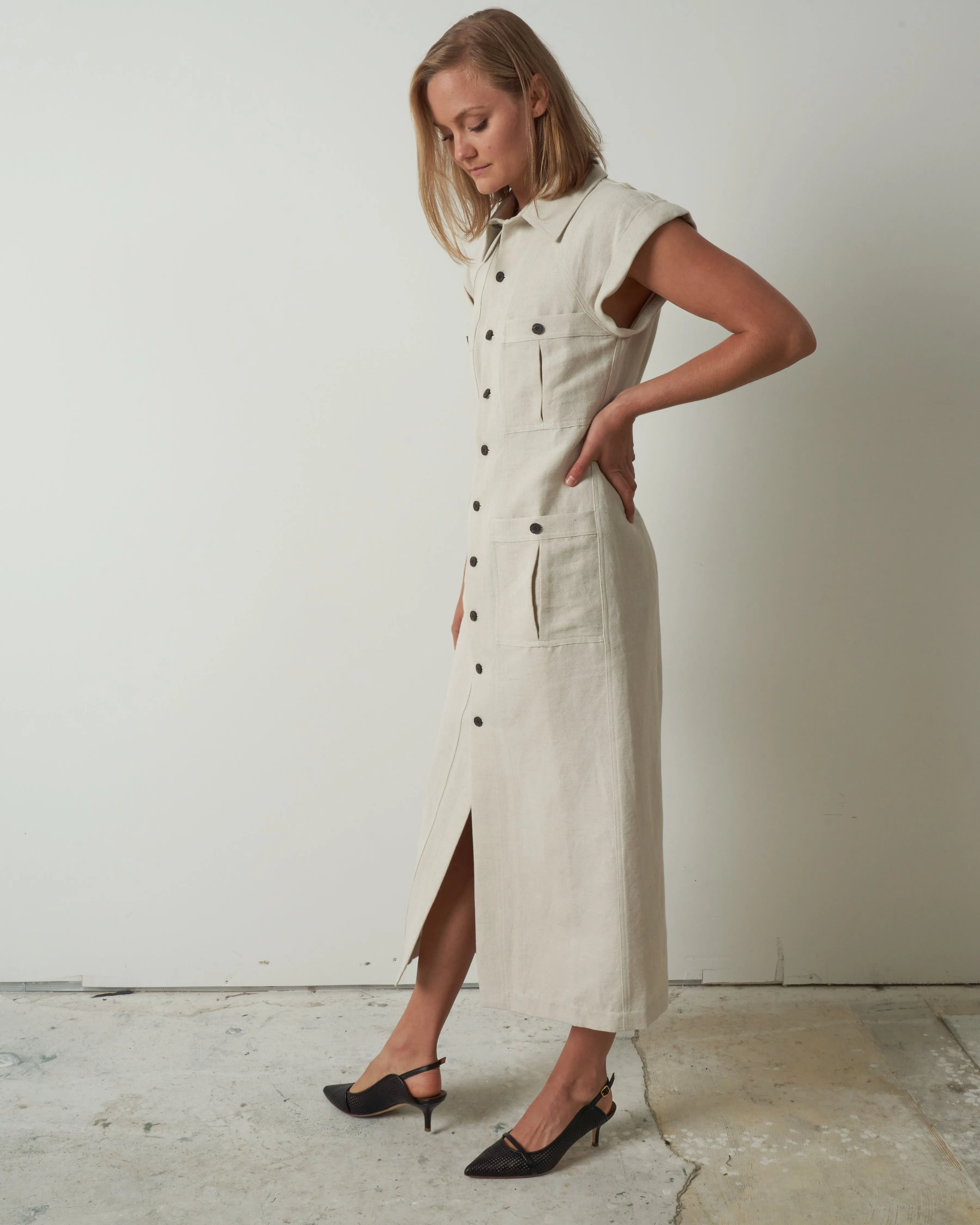 analia dress - stone