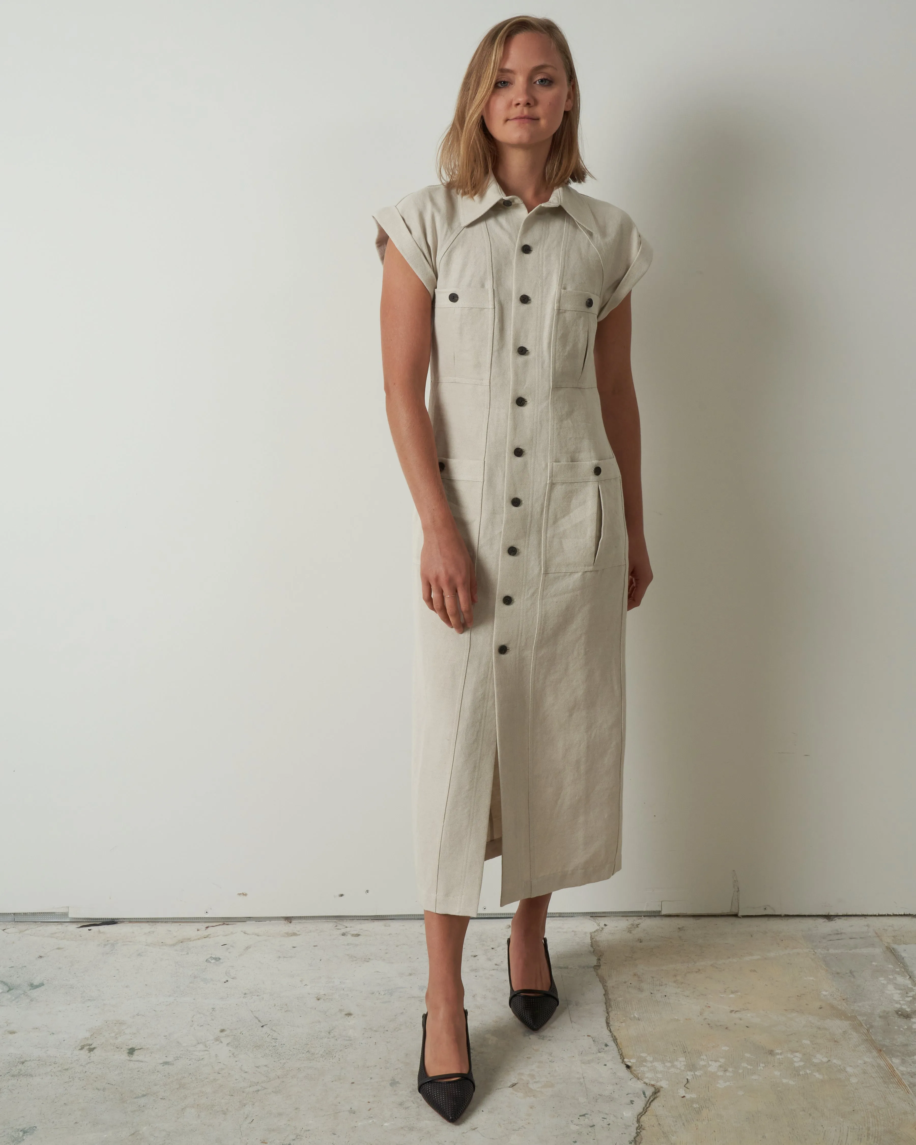 analia dress - stone