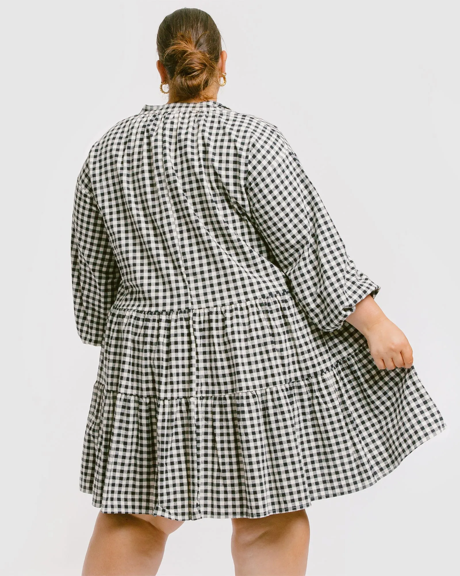 Avalon Smock Dress | Black Gingham