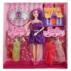 Barbie Doll With Accessories - Purple
