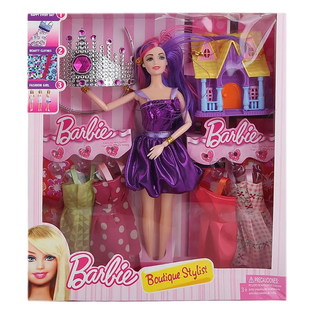 Barbie Doll With Accessories - Purple