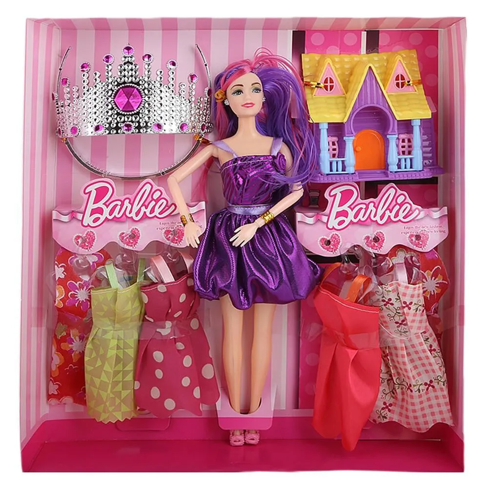 Barbie Doll With Accessories - Purple