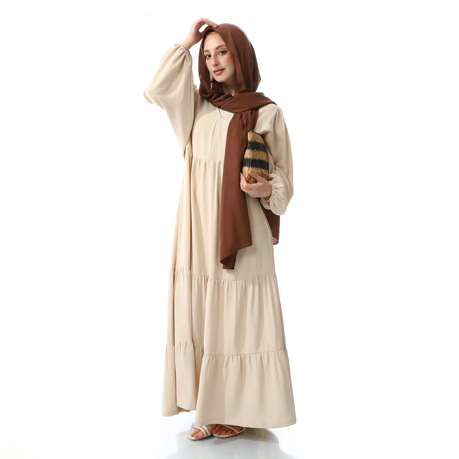 Beige Long Dress