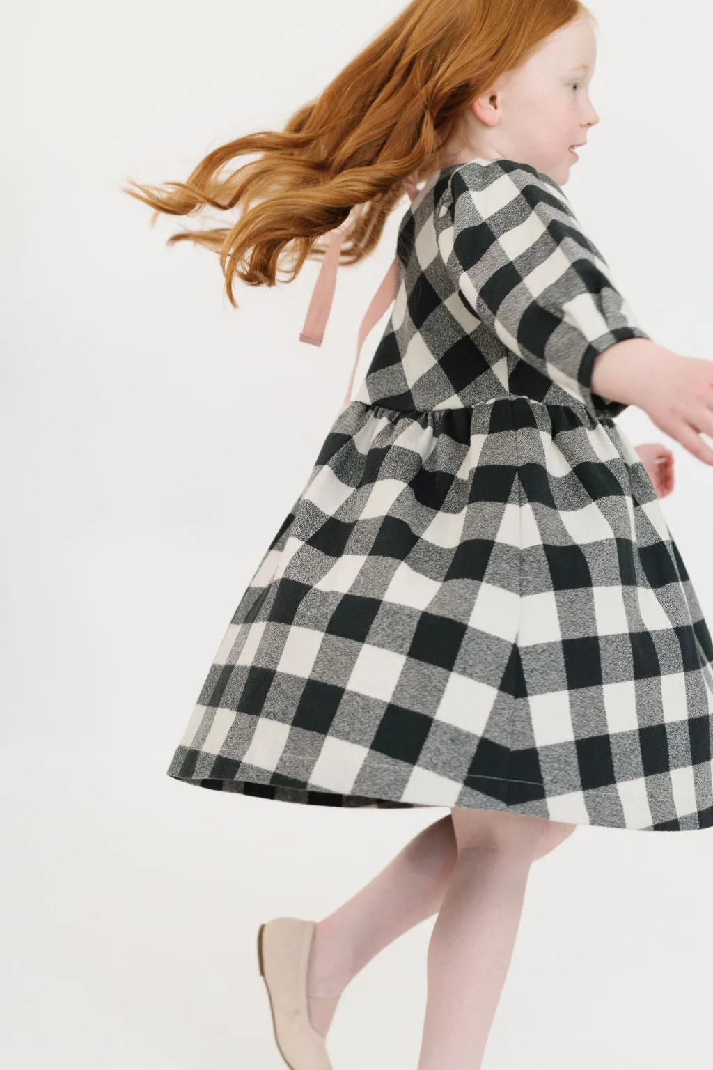 Birthday Dress in Pepper Gingham