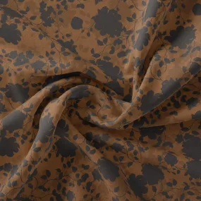 Black And Rustic Look Flower Digital Printed Fabric