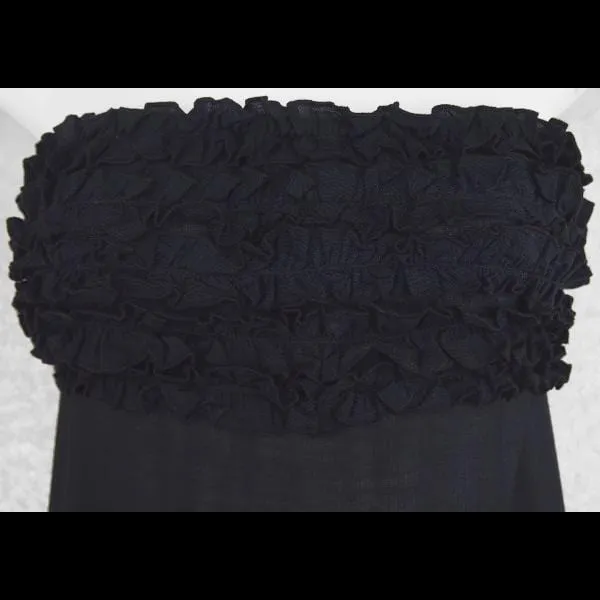 Black Frilly Sarong Dress