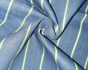 Blue & White Stripe Cotton DT Fabric