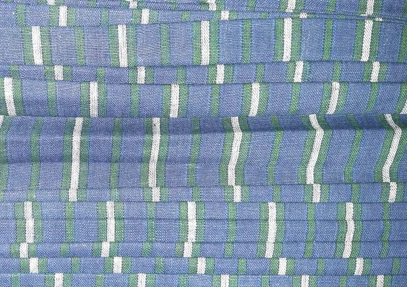 Blue & White Stripe Cotton DT Fabric