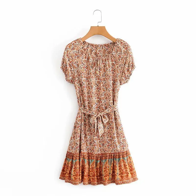 Boho Chic Flared Sleeves Maxi Dress