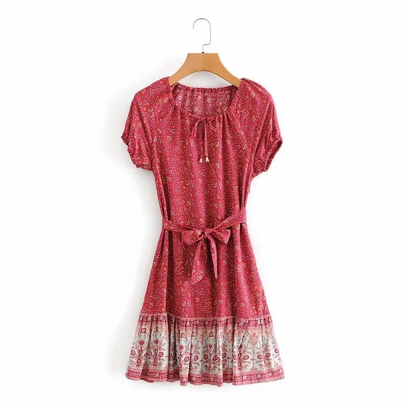 Boho Chic Flared Sleeves Maxi Dress