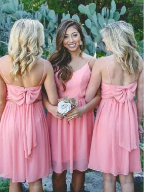 Boho Rustic Short Wedding Bridesmaid Dresses, Popular Short Occasion Summer Girl Dresses