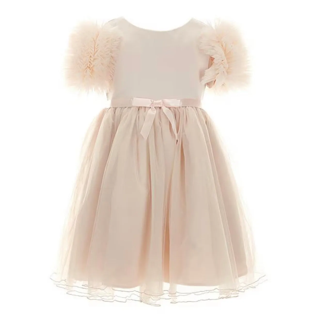 Bonnie Jean Puff Ruffle Sleeve Party Dress