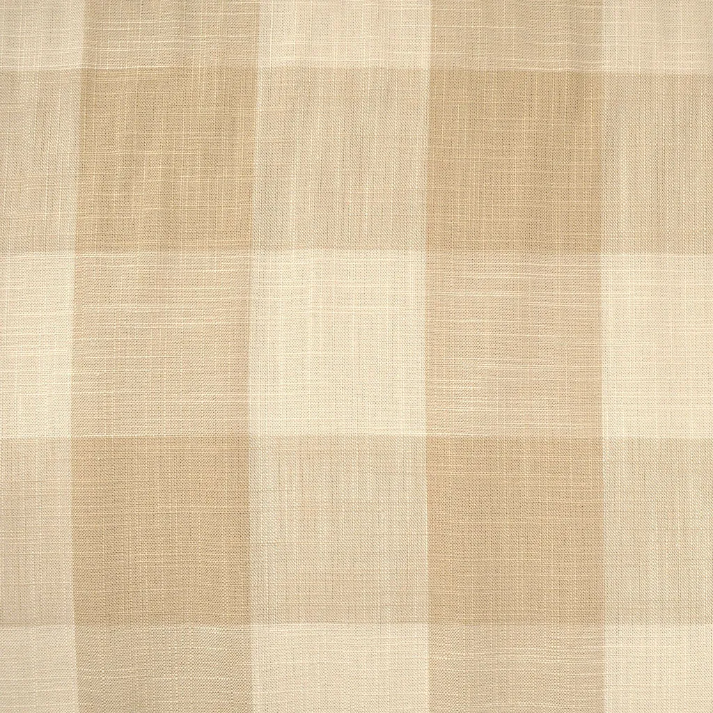 Buffalo Check Slub Texture Cotton Shirting Natural/Vanilla