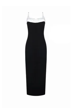 Chevrolet Sheath Sleeveless Crepe Midi Dress