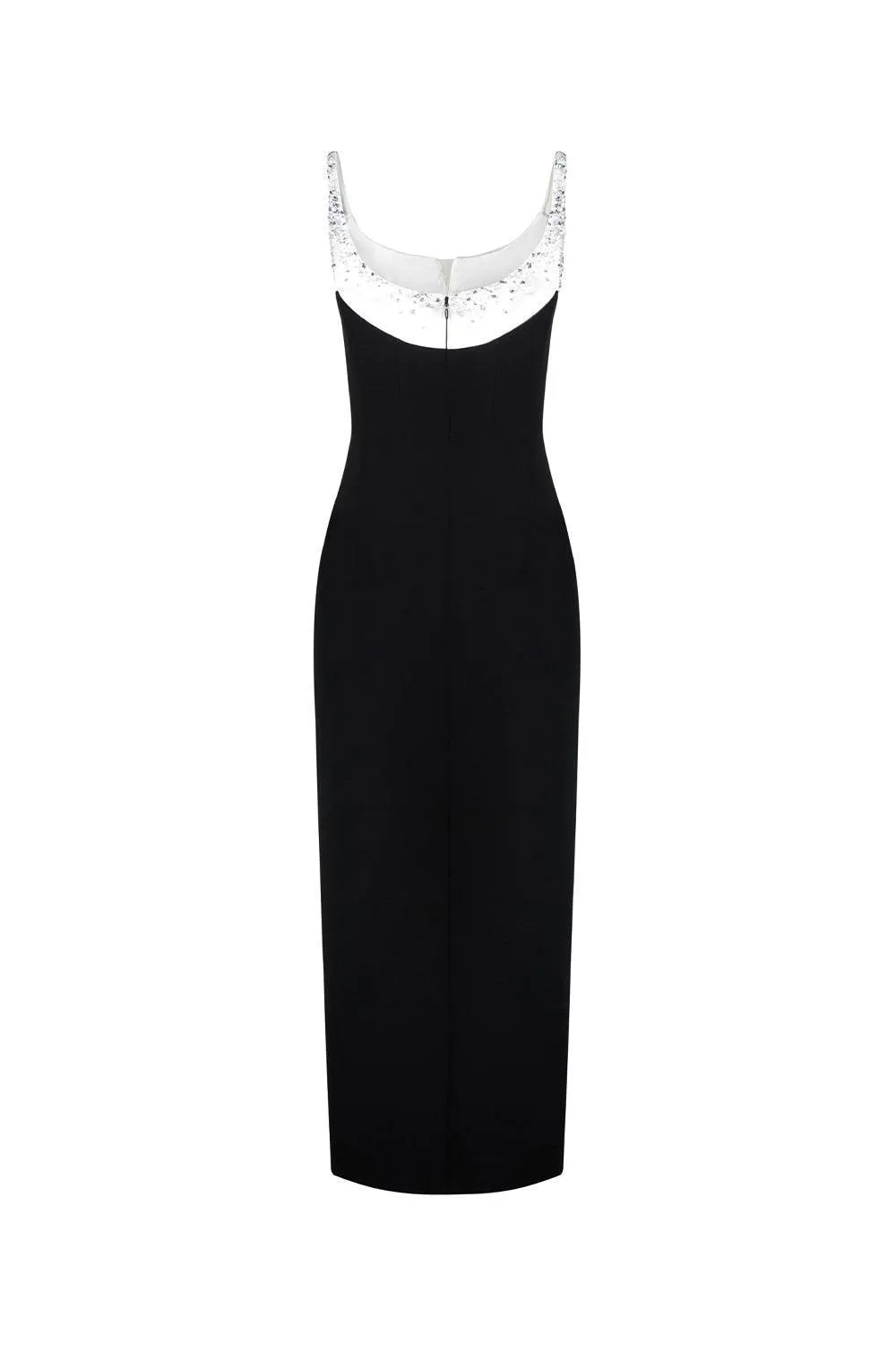 Chevrolet Sheath Sleeveless Crepe Midi Dress