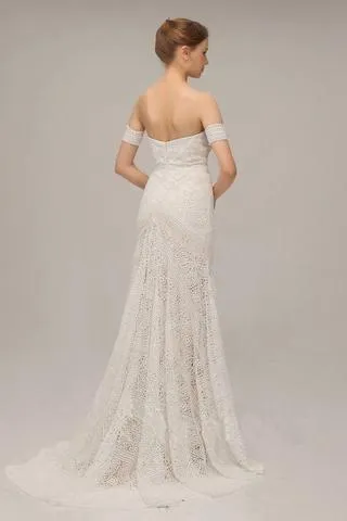 Chic Ivory Lace Mermaid Beach Wedding Dresses Sweetheart Rustic Boho Bridal Dresses WK658