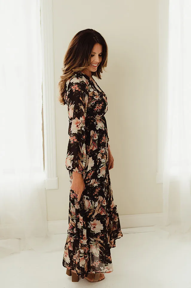 Chiffon Long Sleeve Maxi
