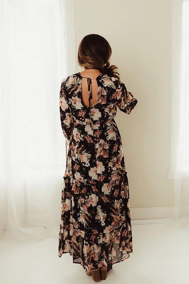 Chiffon Long Sleeve Maxi