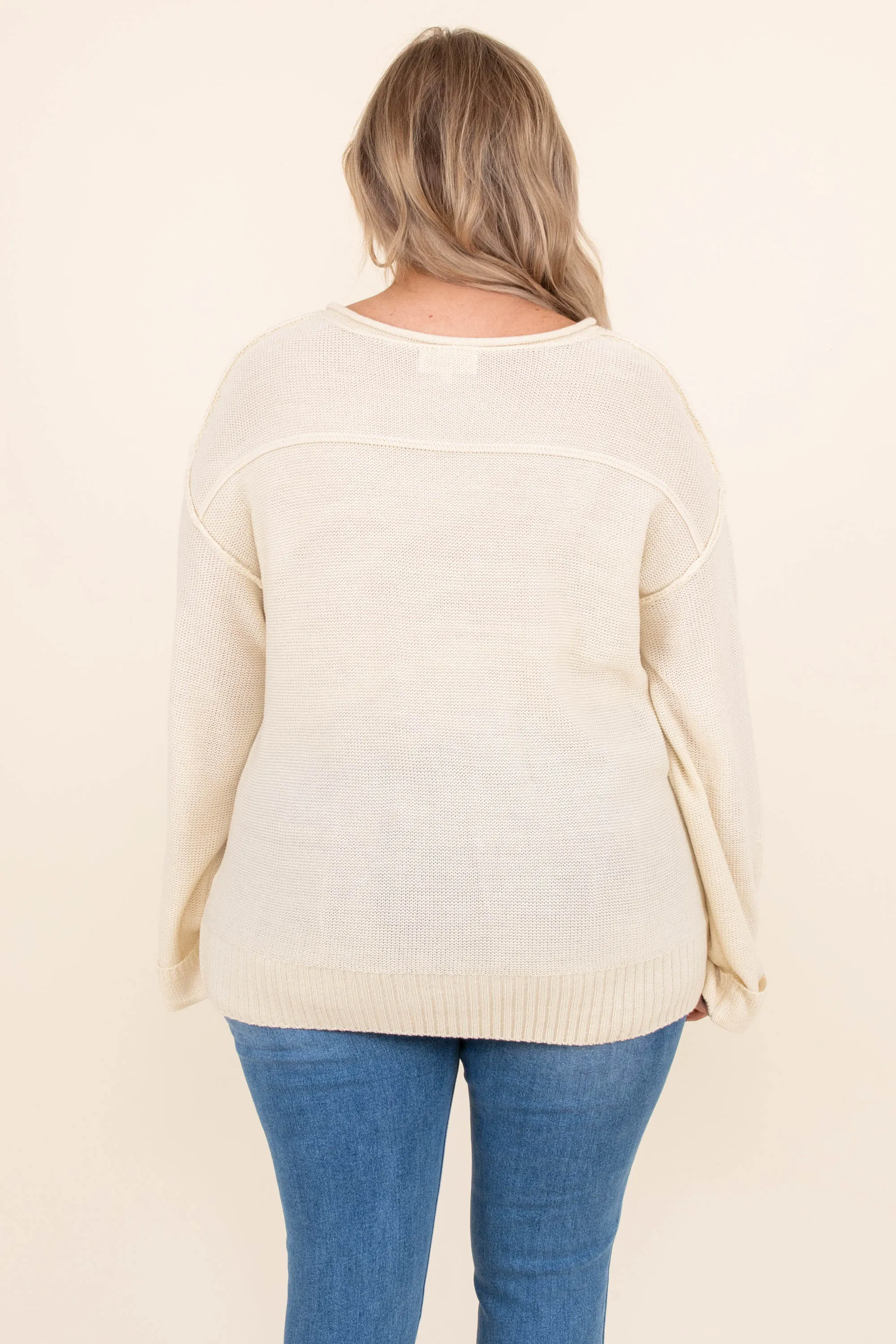 Chilly On A Hot Day Sweater, Oatmeal