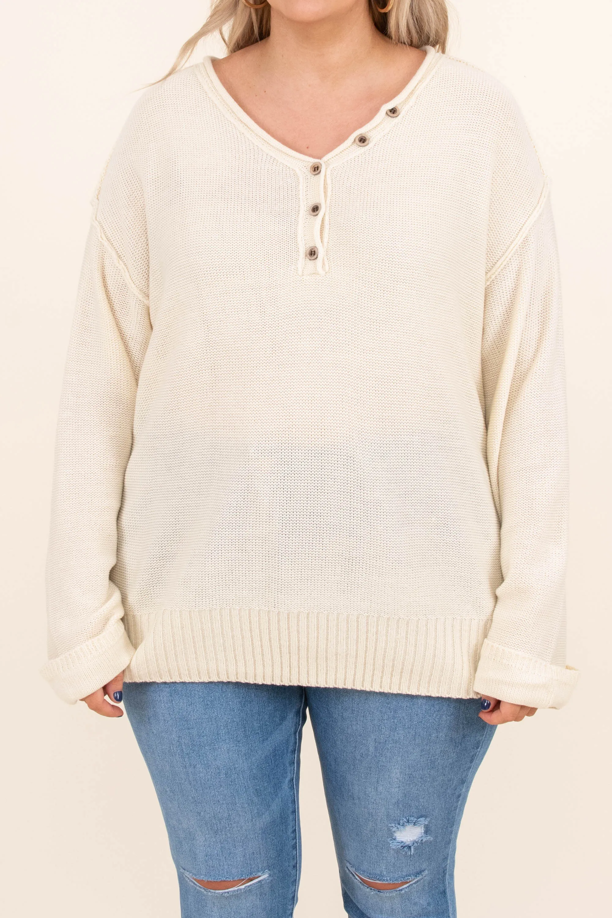 Chilly On A Hot Day Sweater, Oatmeal