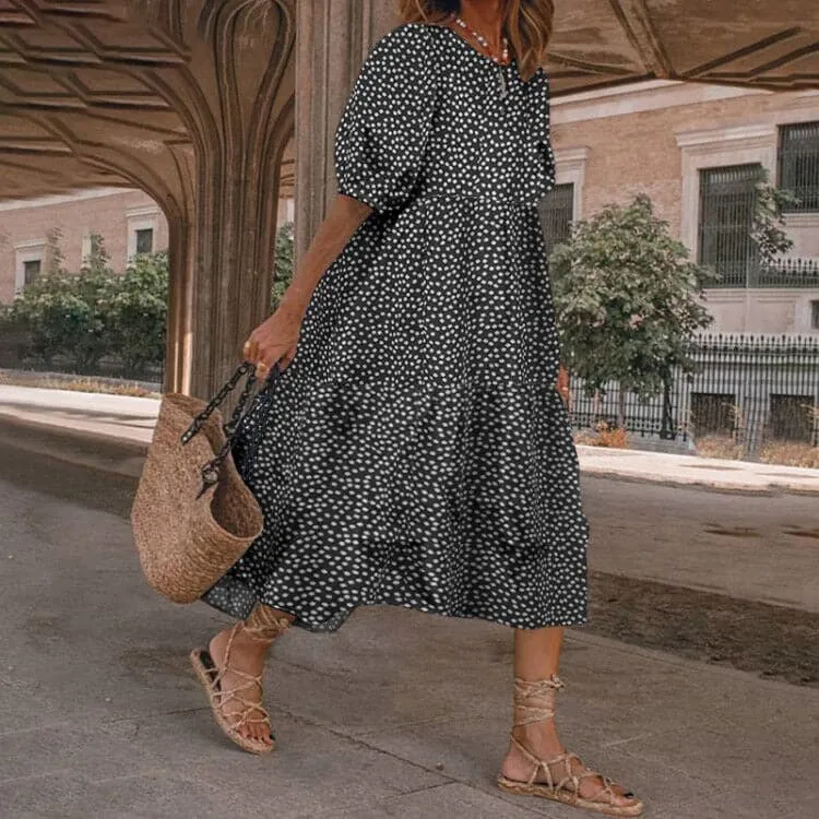 DressBetty - White women Sundresses Puff Sleeve female Dress