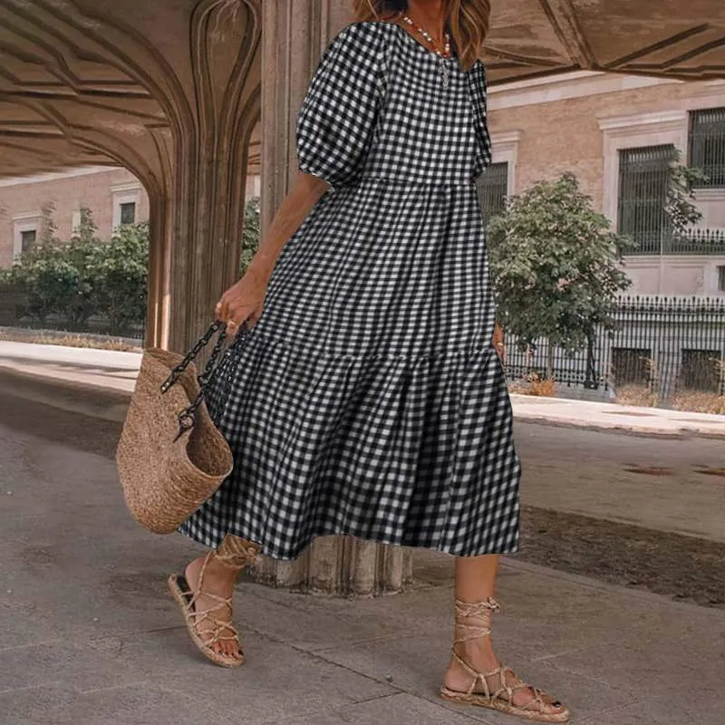 DressBetty - White women Sundresses Puff Sleeve female Dress
