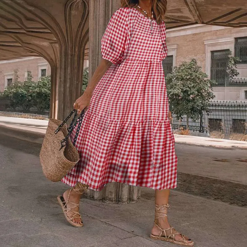 DressBetty - White women Sundresses Puff Sleeve female Dress