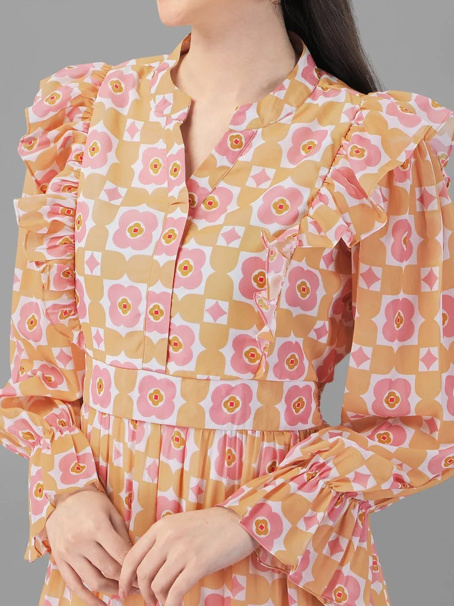dresses for Women western wear Peach Dress