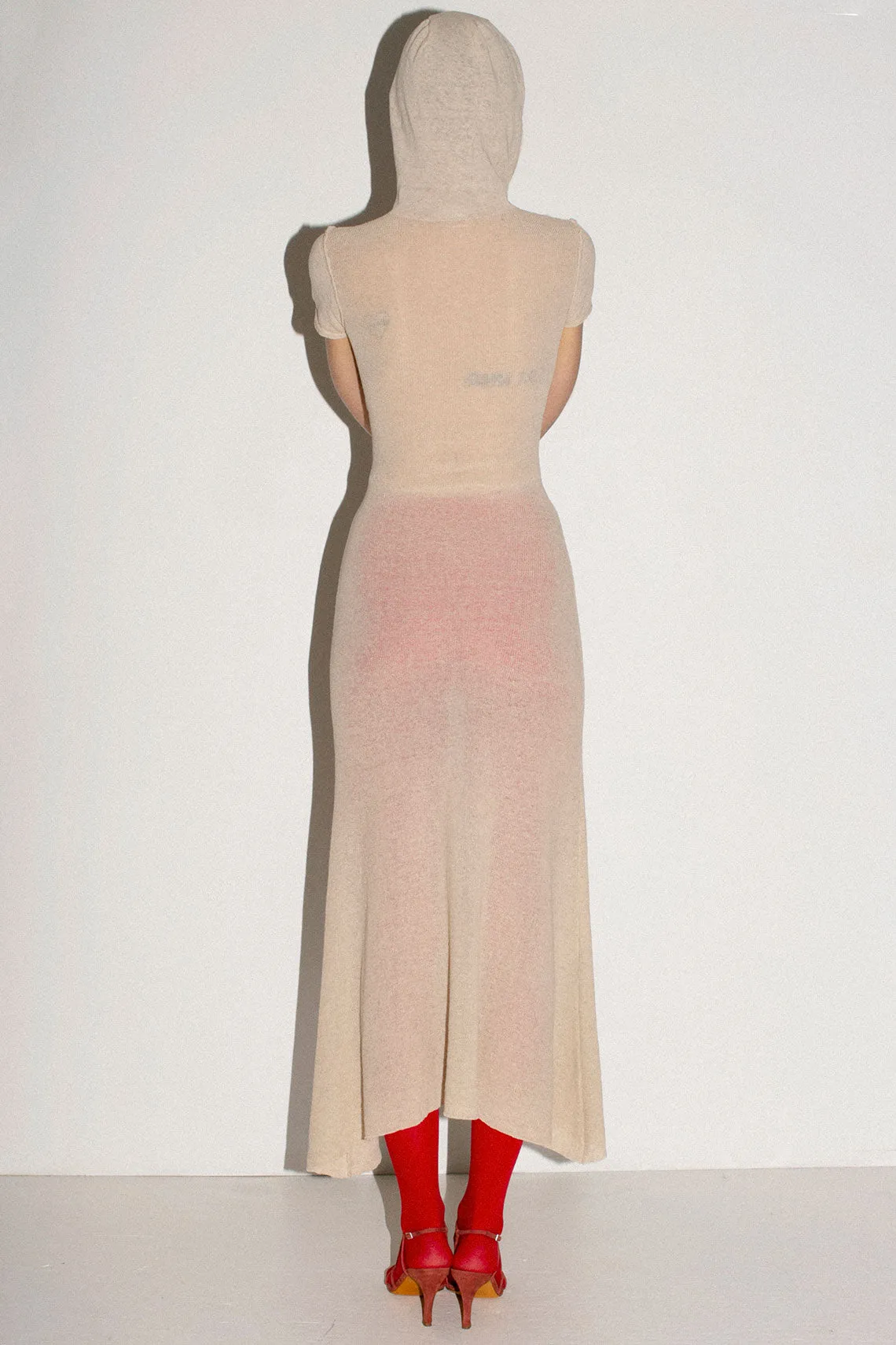 Ecru Intro Hood Dress