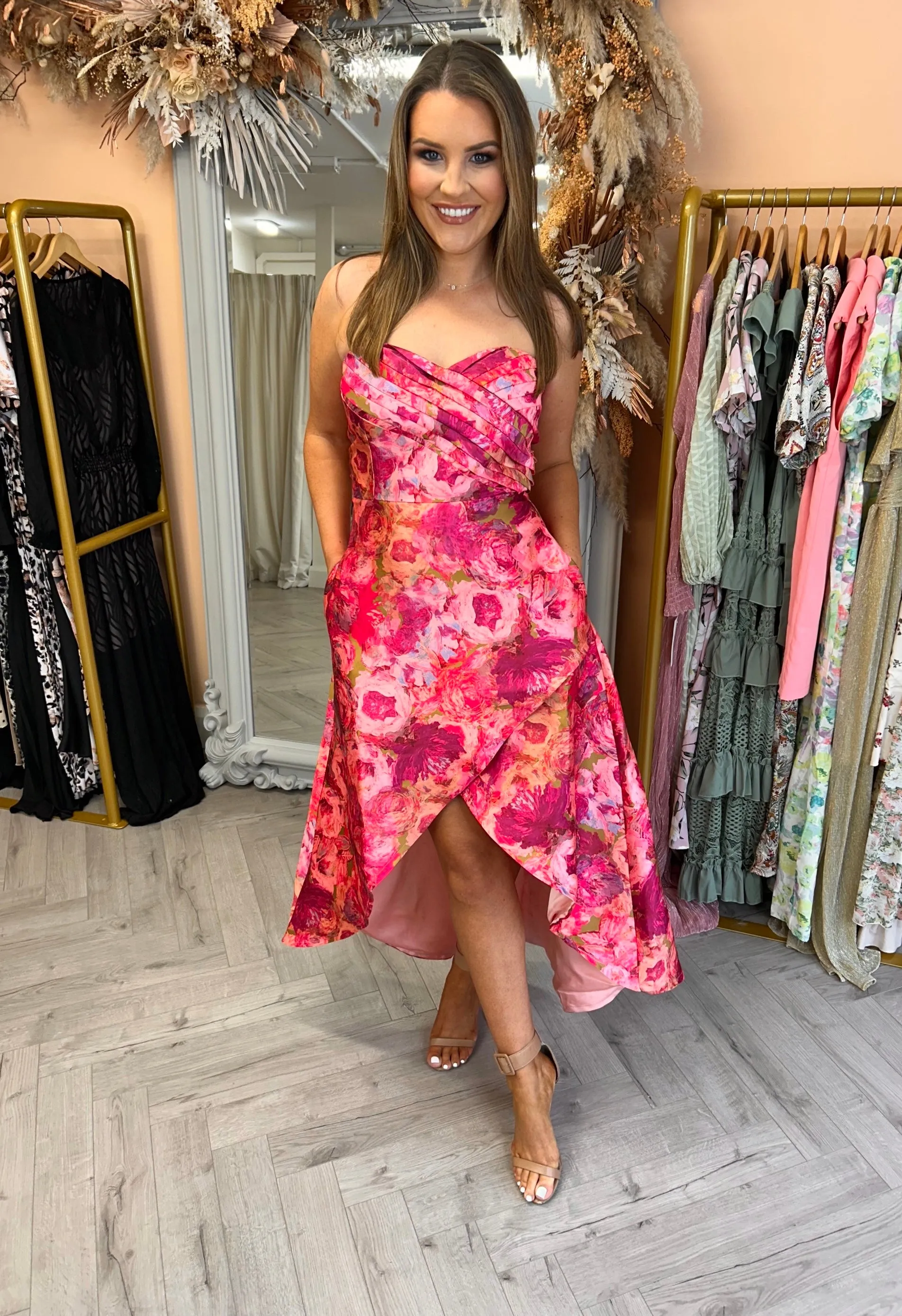 Emmie Sweetheart Dress Pink