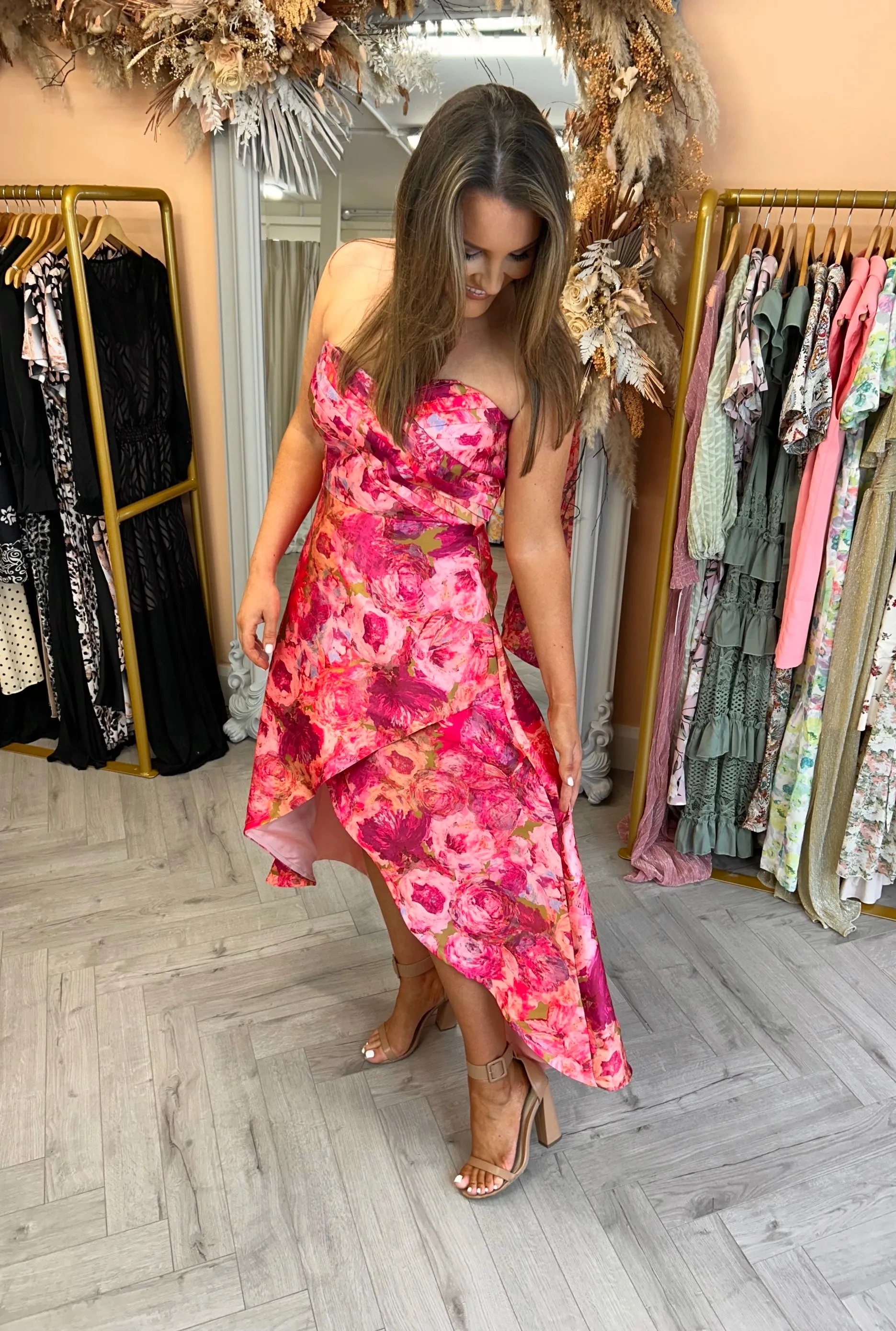 Emmie Sweetheart Dress Pink