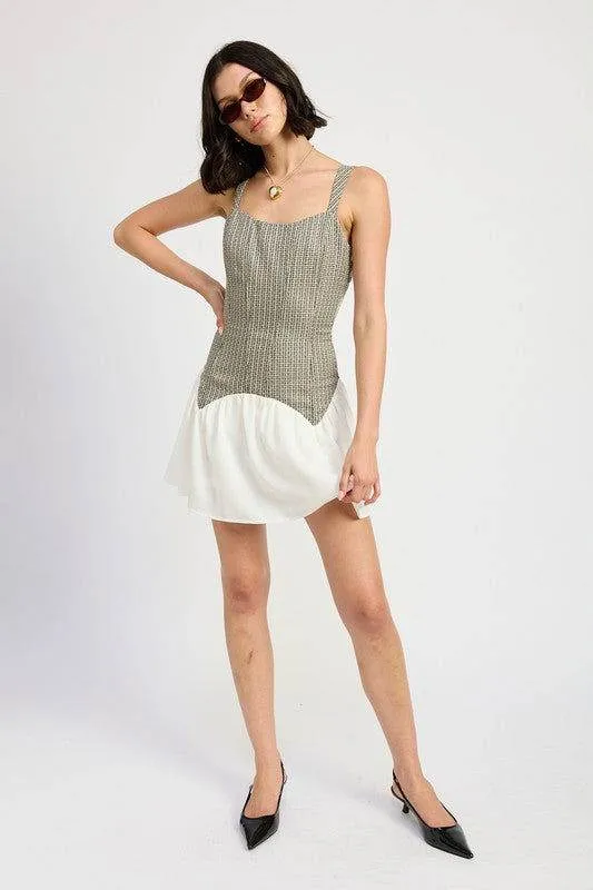 Emory Park Contrasted Corset Mini Dress