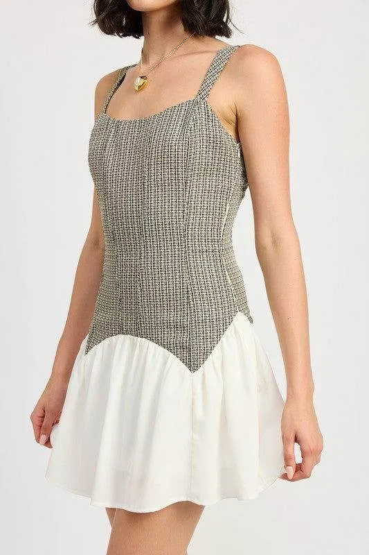 Emory Park Contrasted Corset Mini Dress