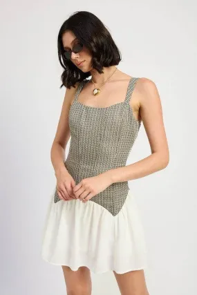Emory Park Contrasted Corset Mini Dress