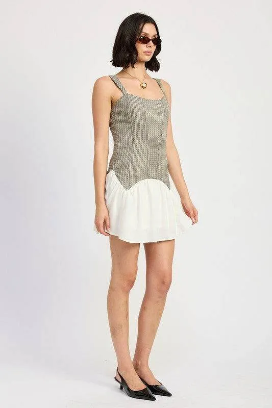 Emory Park Contrasted Corset Mini Dress