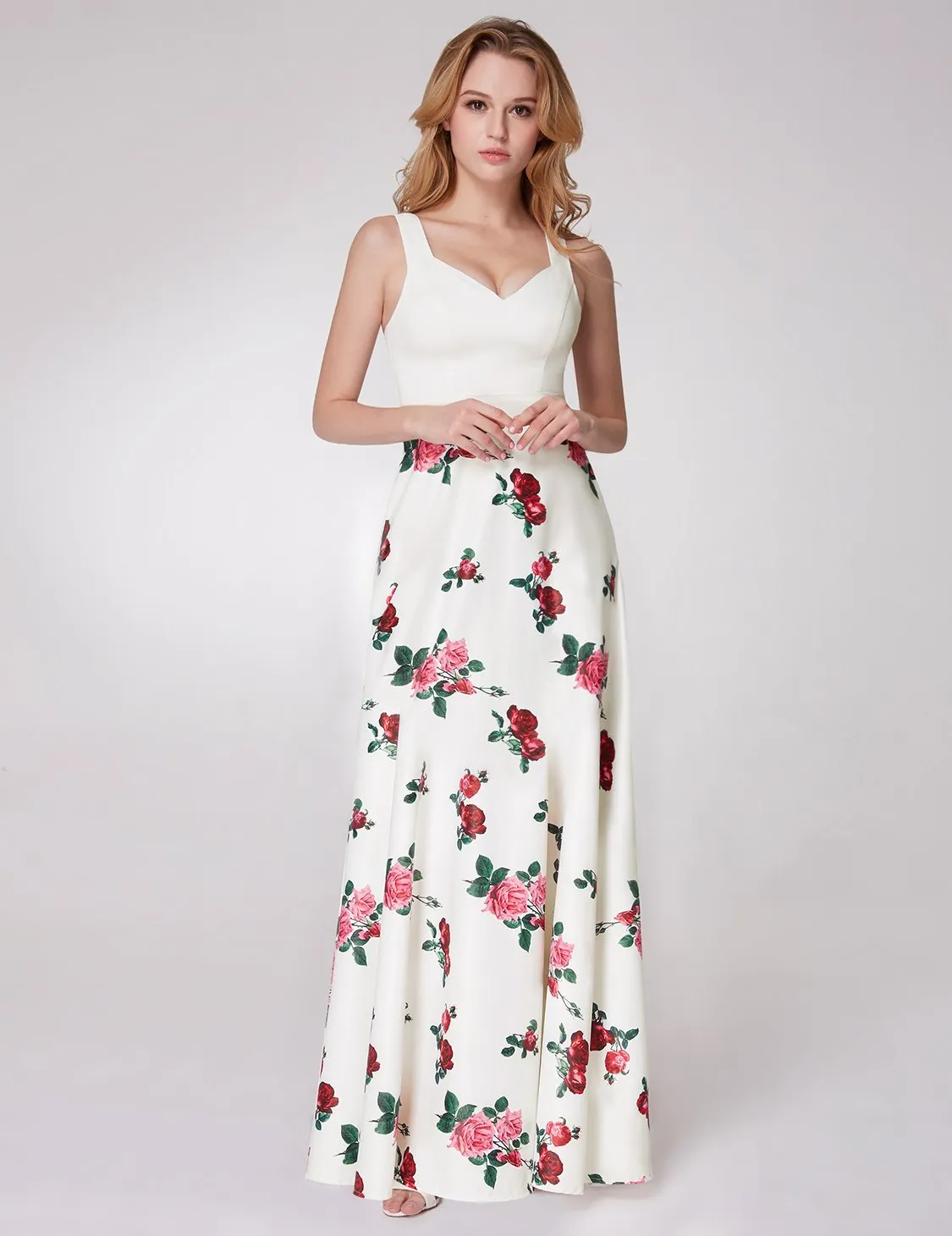 Ever-Pretty Sweetheart A-line Floral Printed Long Prom Dress EP07218