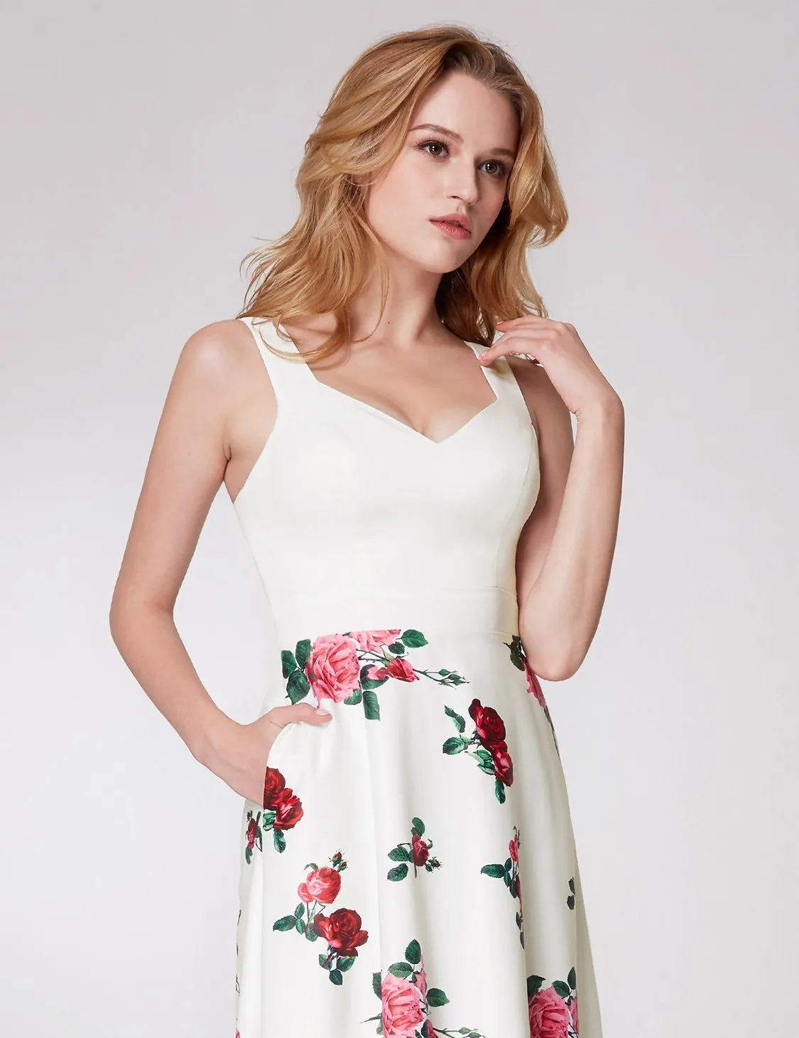 Ever-Pretty Sweetheart A-line Floral Printed Long Prom Dress EP07218