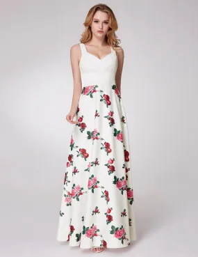 Ever-Pretty Sweetheart A-line Floral Printed Long Prom Dress EP07218