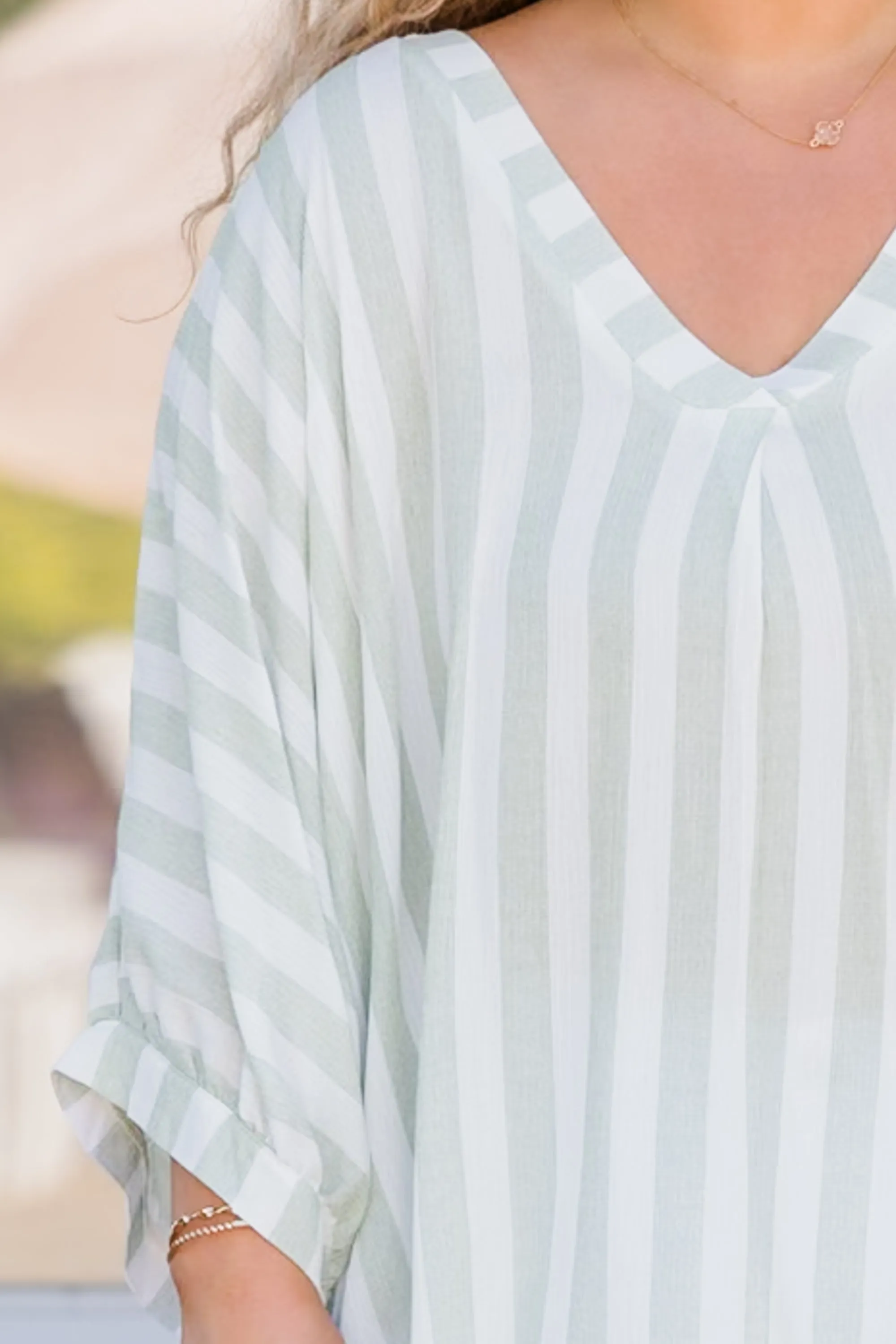 Everyday Stripe Top, Green
