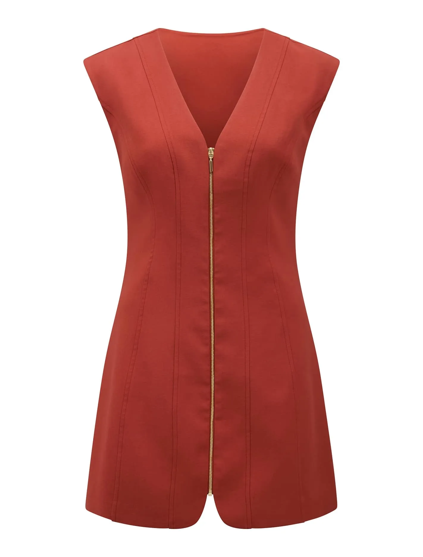 Hannah Zip Front Mini Dress