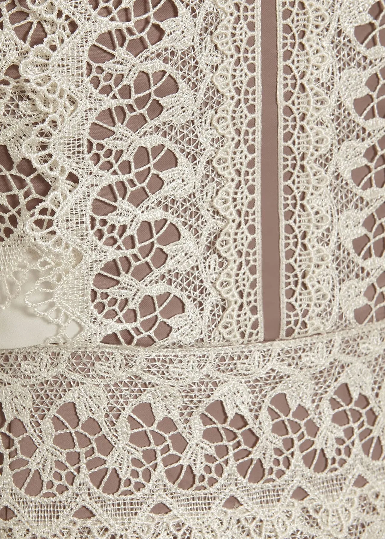 Ivory Ally Layered Lace Cap Sleeves Dress
